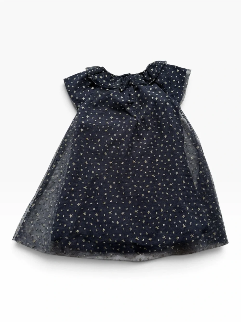 OshKosh B'gosh Navy and Gold Star Print Dress